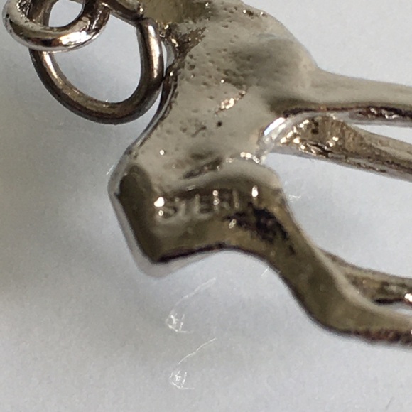 Adorable Sterling Silver Baby Deer Fawn Women’s / Girl’s Pendant Charm 1” Tall - Picture 5 of 5